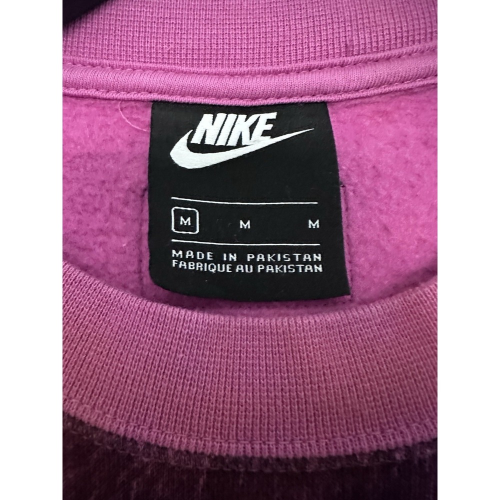 Nike Icon Clash Magenta Fleece Crop Crew Pullover Women's Size Medium DB3855-665 - Picture 8 of 8